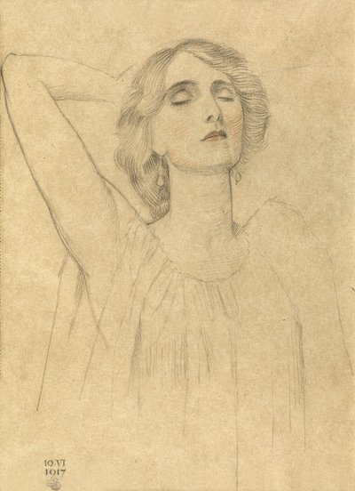 Sketch of a woman by Joseph Edward Southall